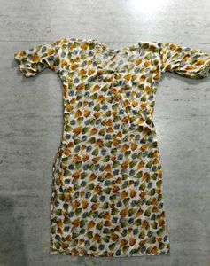 Leaf Print Cotton Kurta