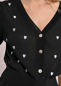 Heart Pattern  thin Cardigan