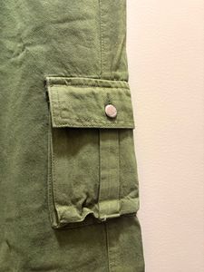Green denim Cargo Pants
