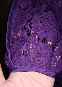 Elegant Purple Lace Dress