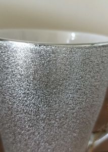 Sparkling Silver Textured Coffee Mug