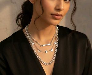 Layered Silver Chain Necklace