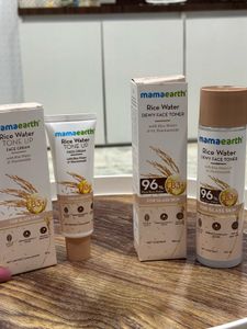 MamaEarth Combo- Face Cream And Toner (rice Water)