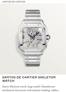 Cartier Skeleton Dial Watch