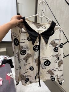 Cute Teddy Bear Print Blouse