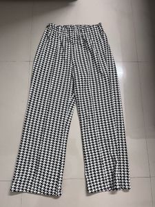 Houndstooth Wide Leg Pants