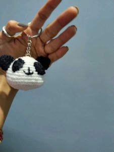 Crochet Panda Keychain