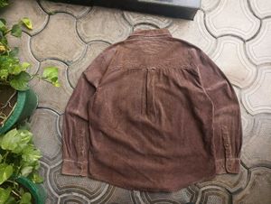 Brown Corduroy Long Sleeve Shirt