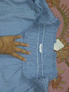 H&amp;M Striped Off-Shoulder Top