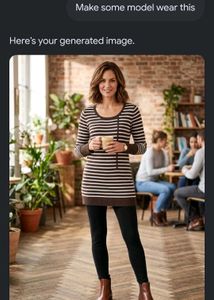 Chic Striped winter korean sweater and stokings