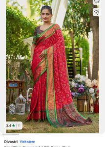 Vibrant Red Ethnic Saree
