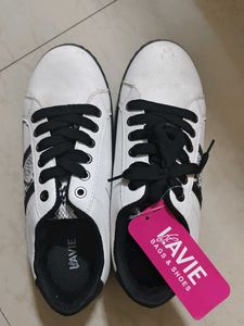 LAVIE White Sneakers with Black Laces