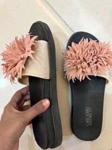 Charming Pink Flower Slides