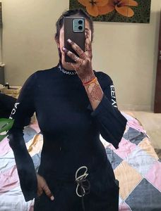 Black Long Sleeve Graphic Top