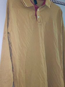Mustard Yellow Long Sleeve Polo