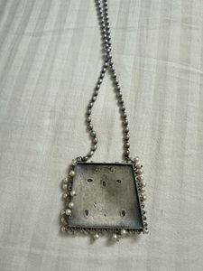 brass  Pendant Necklace with Pearls for Navaratri