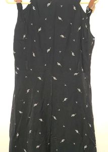 Cute Black Leaf Print dress