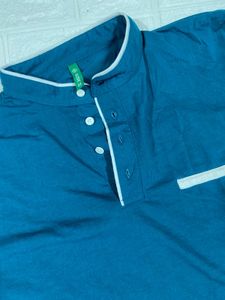 Teal Long Sleeve Men's Shirt