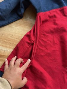 Raglan Red &amp; Navy Pullover Sweatshirt