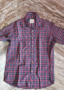 Men's Red &amp; Blue Plaid Shirt
