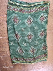 Green Bandhani Saree