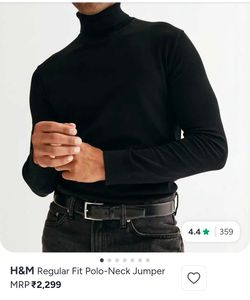 H&amp;M Black Turtleneck Jumper