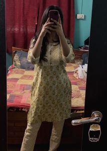 Yellow kurta and pant | cord set