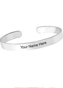 Customized Silver Cuff Bracelet