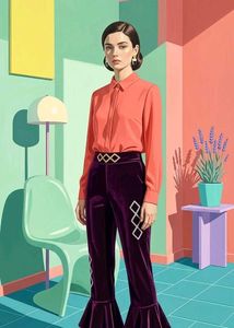 Velvet Flared Pants
