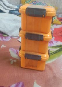 Orange Stackable Storage Containers
