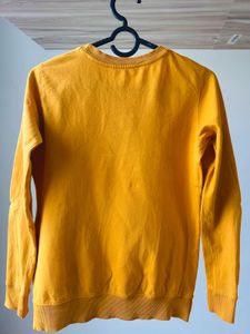 Yellow Graphic Print Sweatshirt