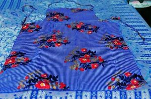 Striped Floral Epron