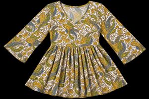 Stylish Printed V-Neck Kurta Top
