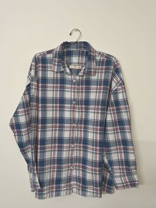 Oversized Plaid Button-Up Shirt