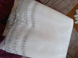 Elegant white beautiful saare for you only