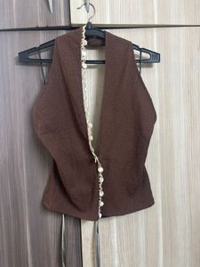 44 H&amp;M Embellished halterneck top