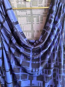 Cobalt Blue Draped Neck Top