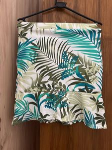Tropical Print Ruffle Skirt