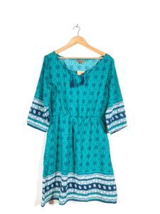 Green Printed Dress (Women’s)