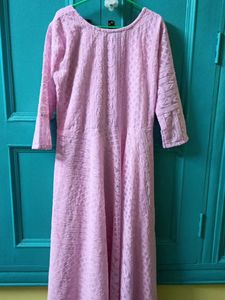 Beautiful Pink Chikankari Kurta