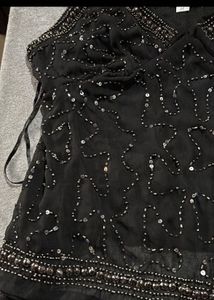Black Beaded Camisole Top