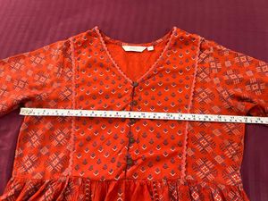 Max Rust Orange Peplum Short Kurta
