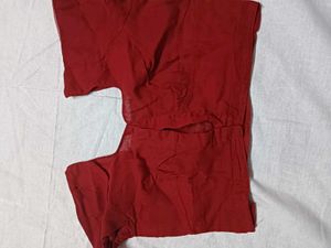 Elegant Red Embroidered Saree