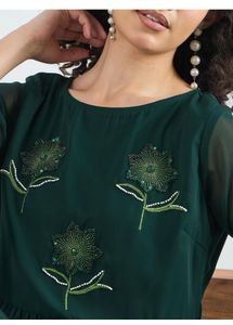 Elegant Green Kurta Set with Palazzo