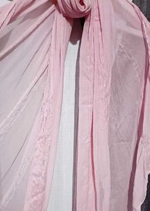 Pink Embroidered Stylish Scarf