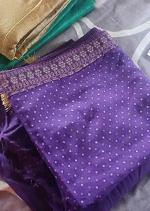 Elegant Purple Kurta Set with Pants &amp; Dupatta