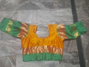 Elegant Orange and Green Saree