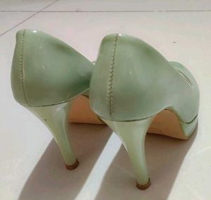 Green Platform Heels