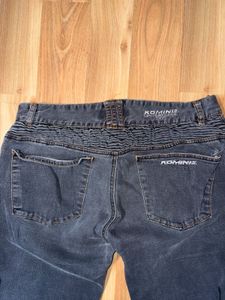 Balmain Style Dark Wash Moto Jeans