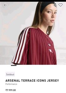 OG Adidas Arsenal Terrace Icons Jersey - Burgundy